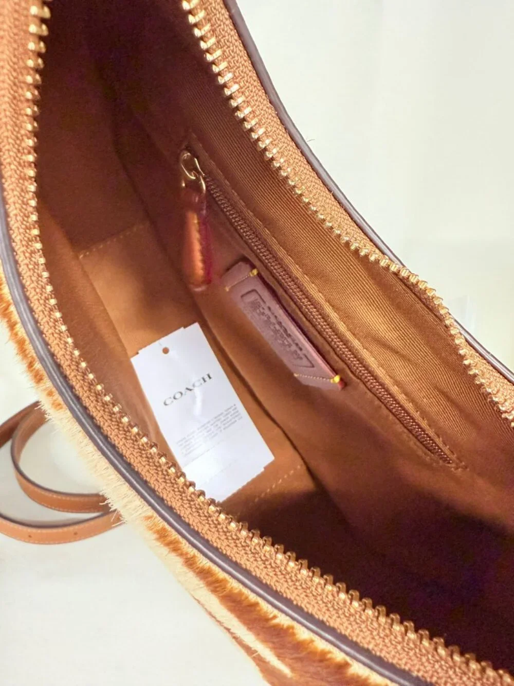coach Emily Shoulder Bag In Haircalf With Cow Print cdx23